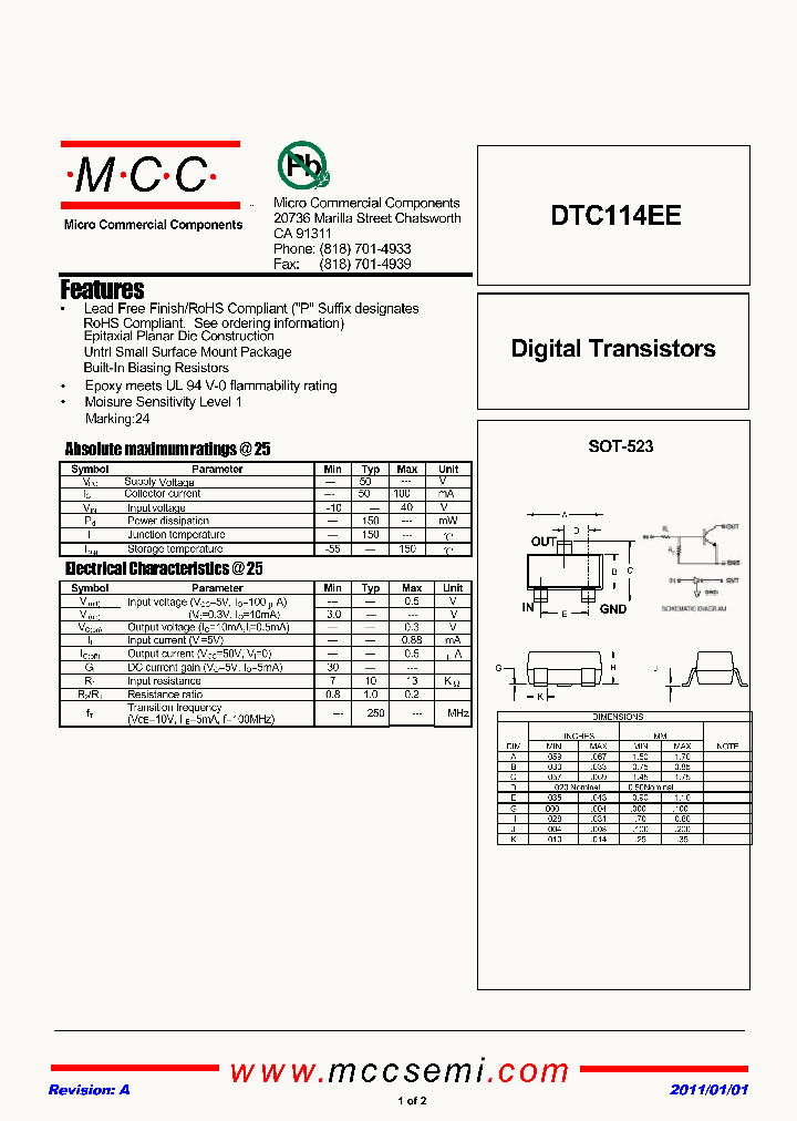 DTC114EE_4785399.PDF Datasheet