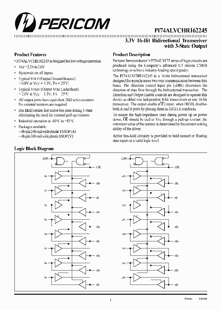 PI74ALVCHR162245A_4787812.PDF Datasheet