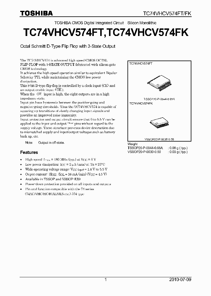 TC74VHCV574FT_4807742.PDF Datasheet