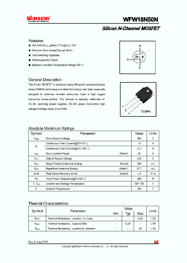 WFW18N50N_4817204.PDF Datasheet