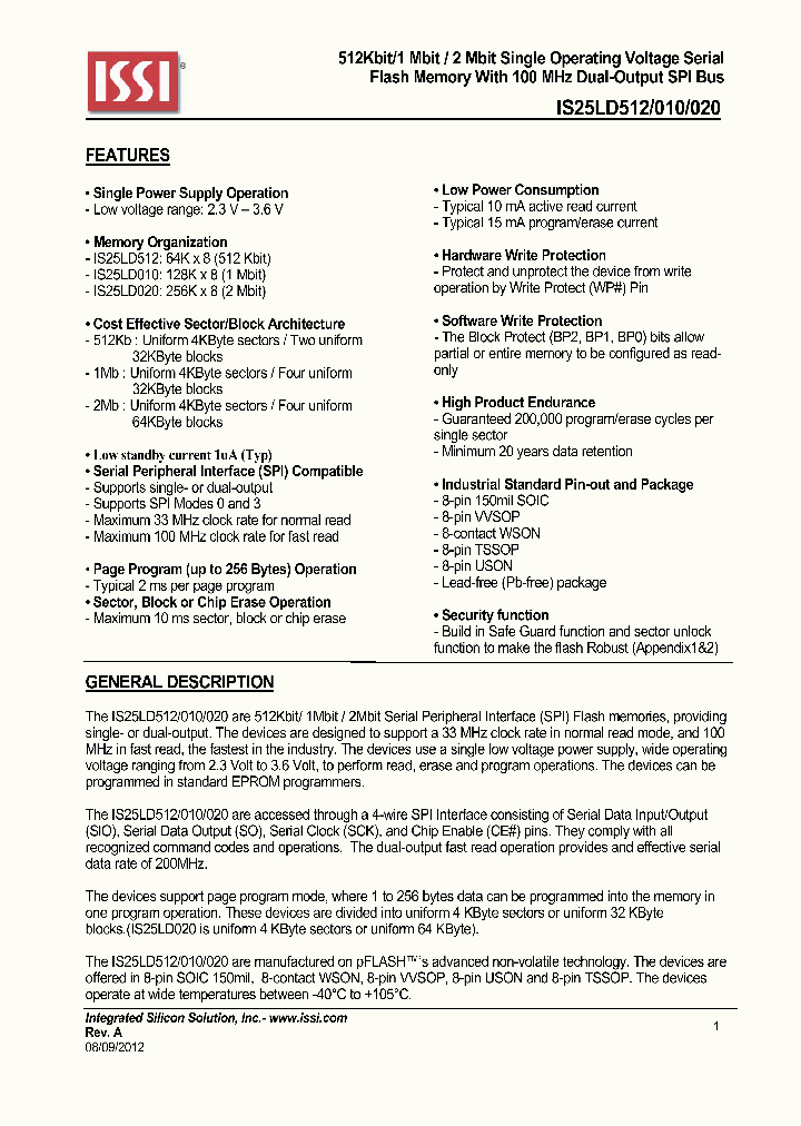 IS25LD512_4835322.PDF Datasheet