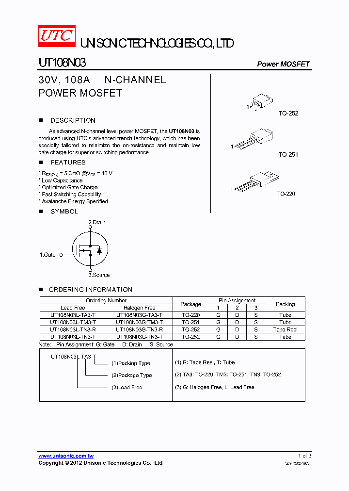 UT108N03L-TN3-R_4843962.PDF Datasheet