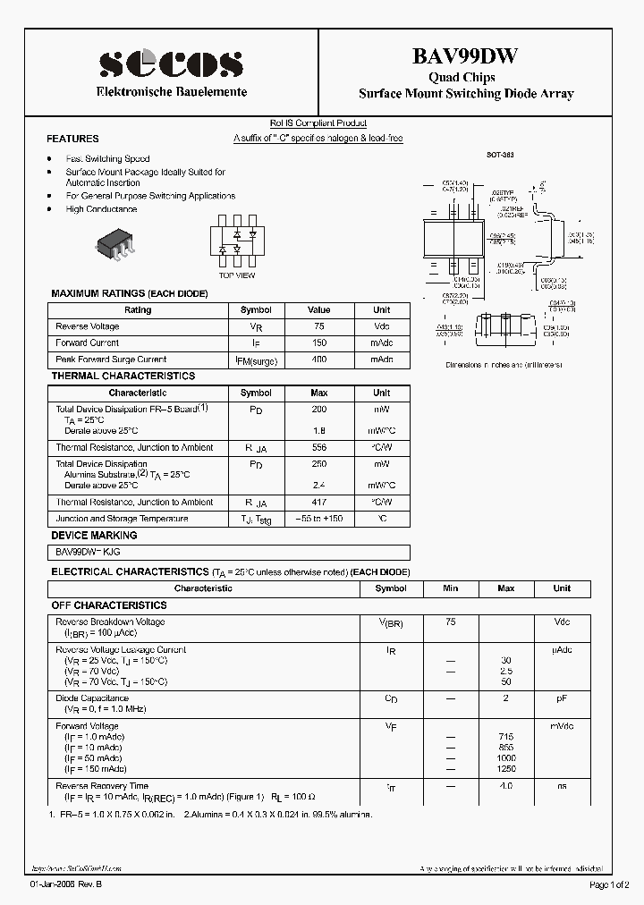 BAV99DW_4853320.PDF Datasheet