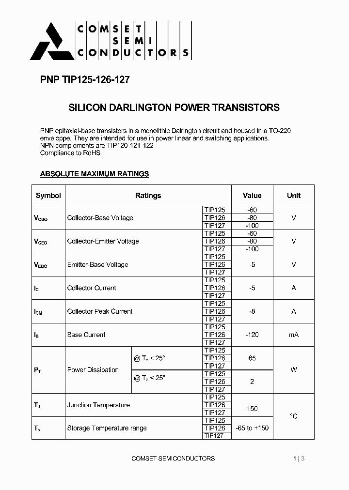 TIP127_4866173.PDF Datasheet
