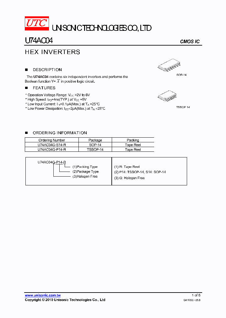 U74AC04G-P14-R_4871714.PDF Datasheet