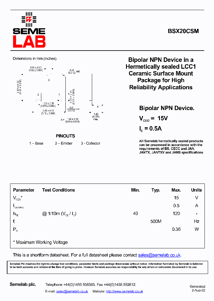 BSX20CSM_4875968.PDF Datasheet