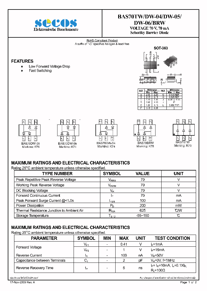 BAS70TW_4878192.PDF Datasheet