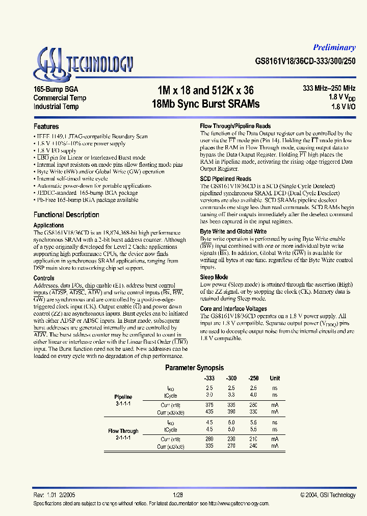 GS8161V18CD-300I_4938081.PDF Datasheet