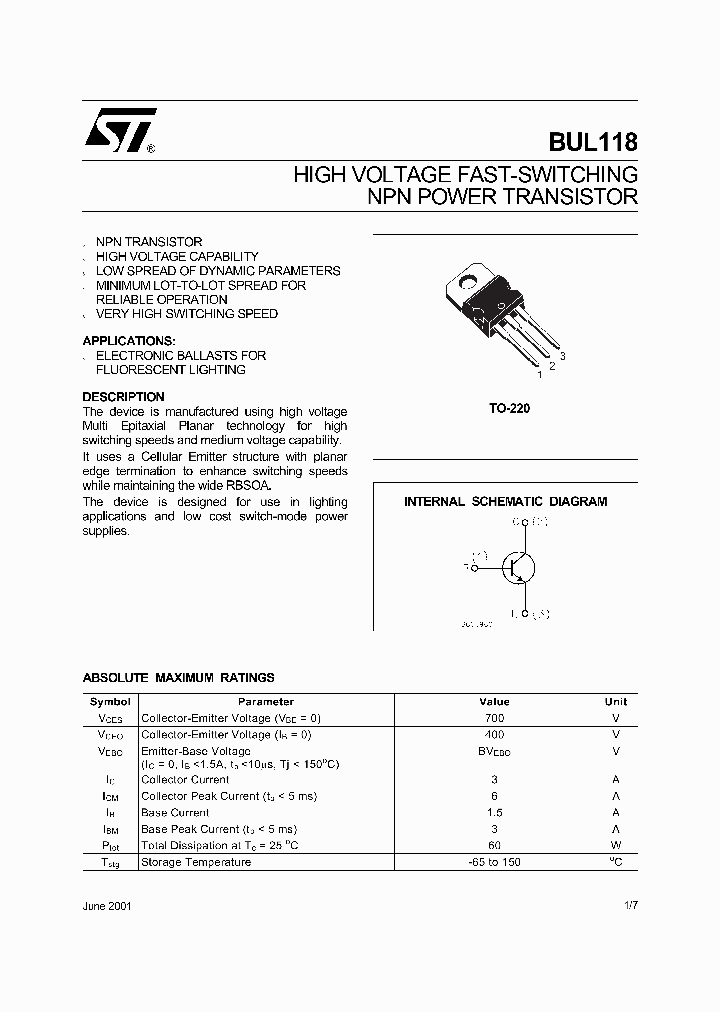 BUL118_4960984.PDF Datasheet