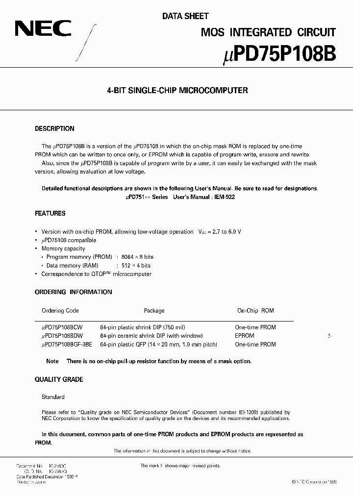 UPD75P108BCW_4965290.PDF Datasheet