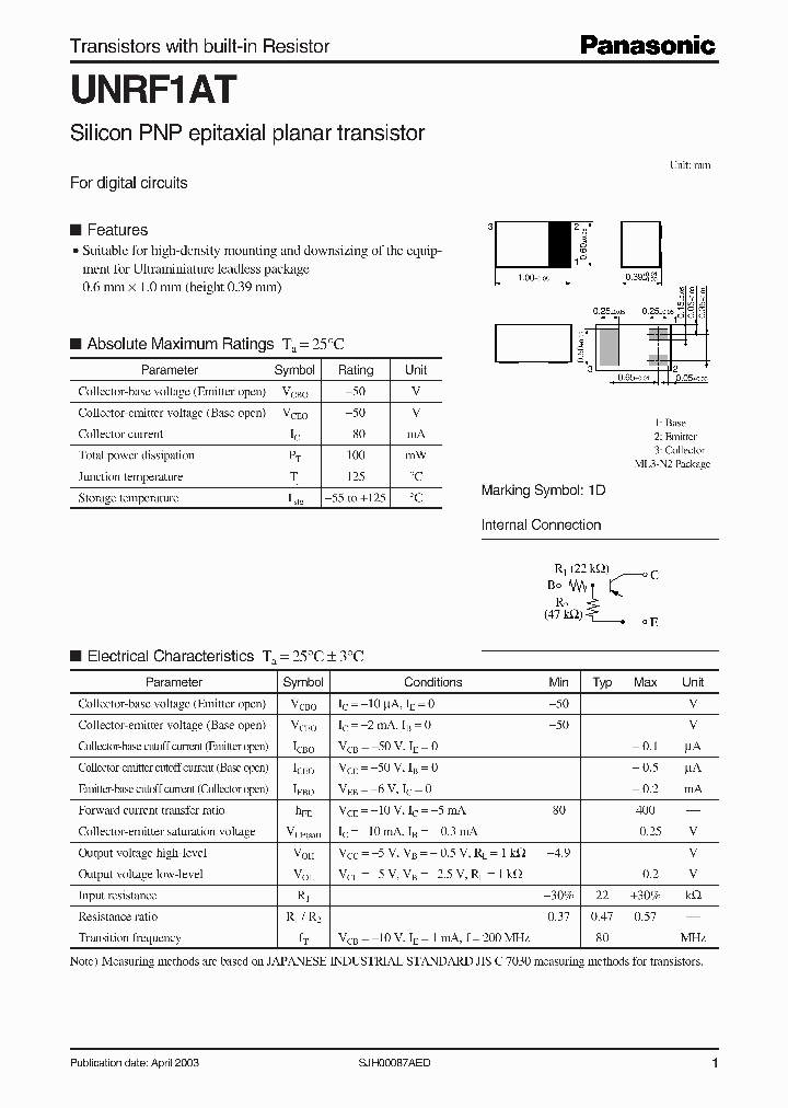 UNRF1AT_4980460.PDF Datasheet