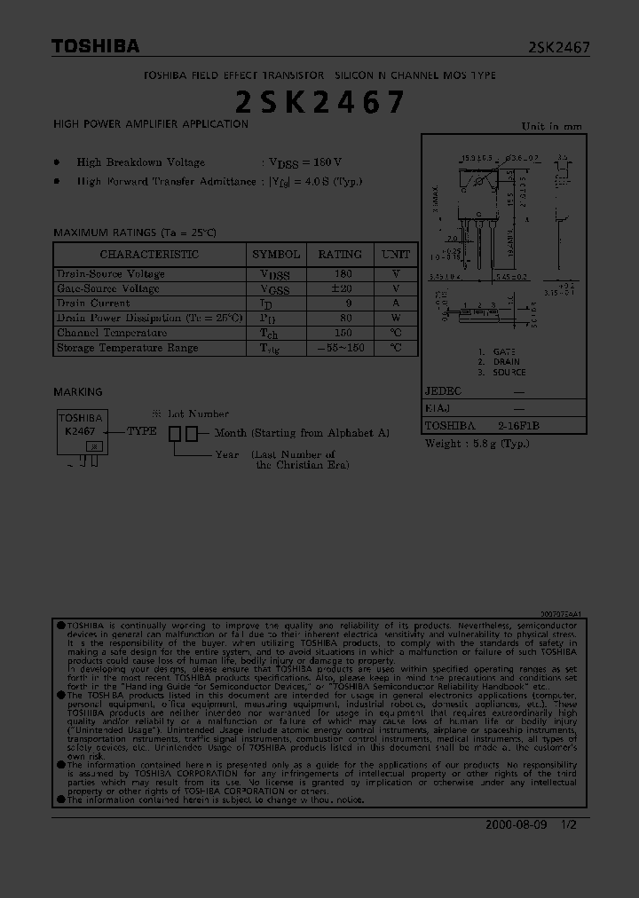 2SK2467_4983879.PDF Datasheet