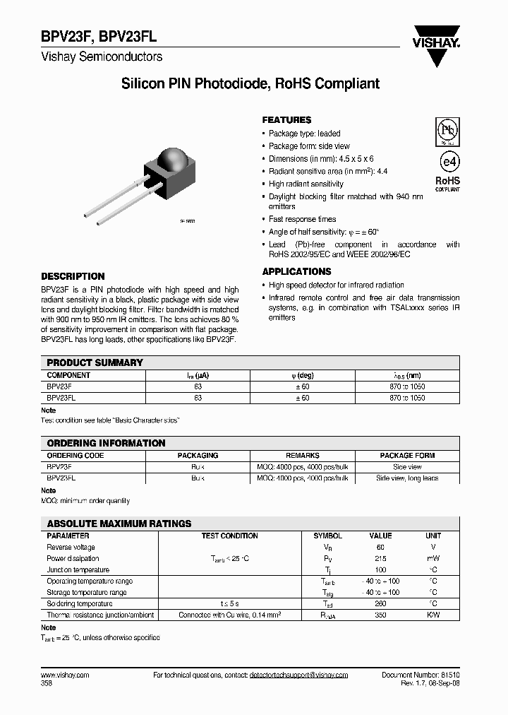 BPV23FL_5004307.PDF Datasheet