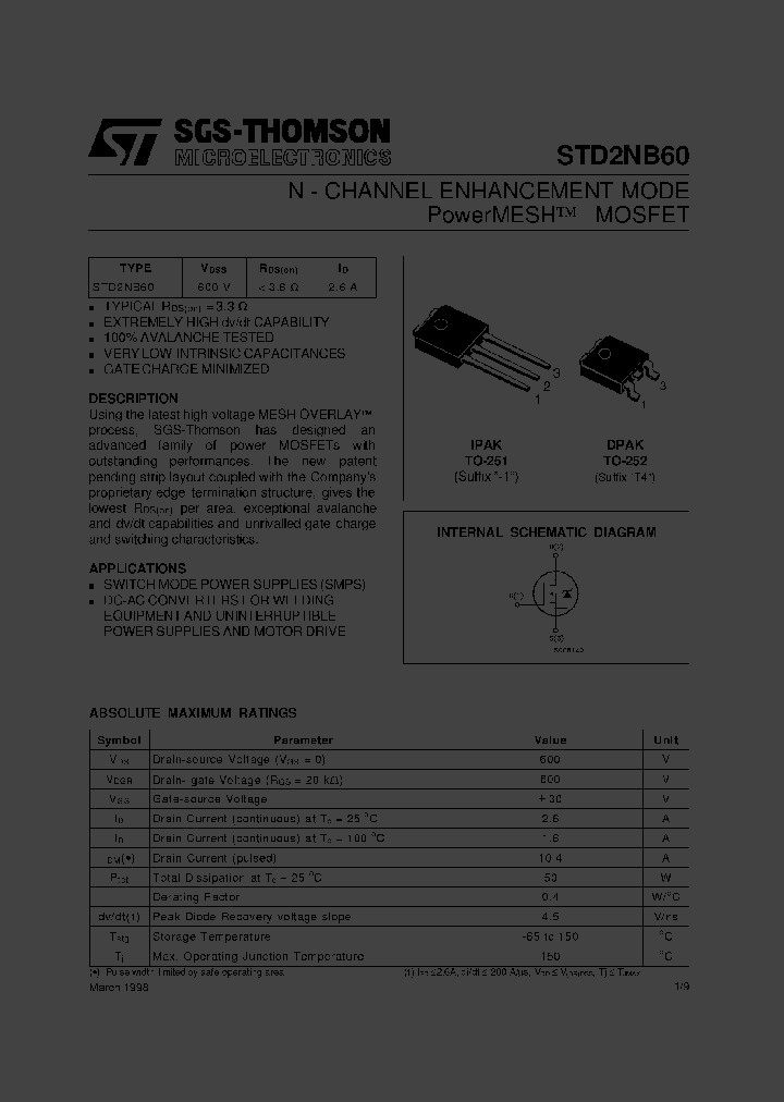 STD2NA60-1_5008275.PDF Datasheet