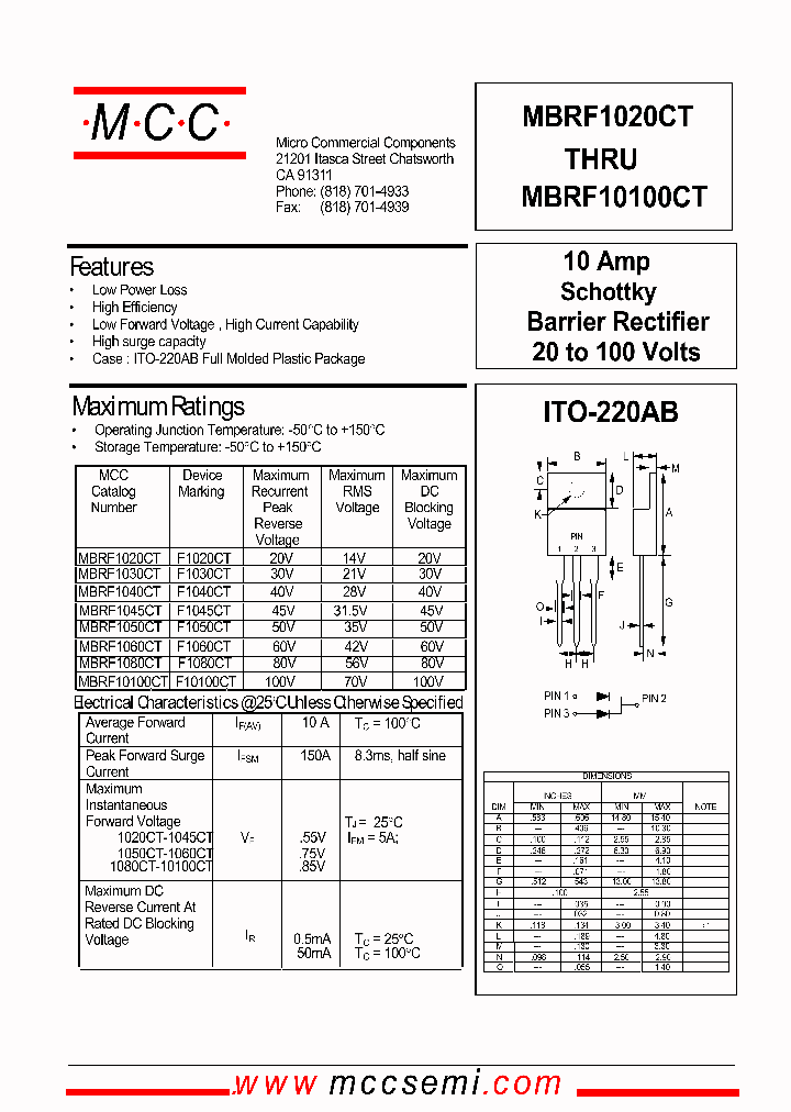 MBRF1045CT_5017333.PDF Datasheet