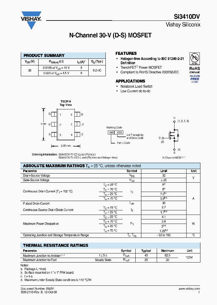 SI3410DV09_5062798.PDF Datasheet