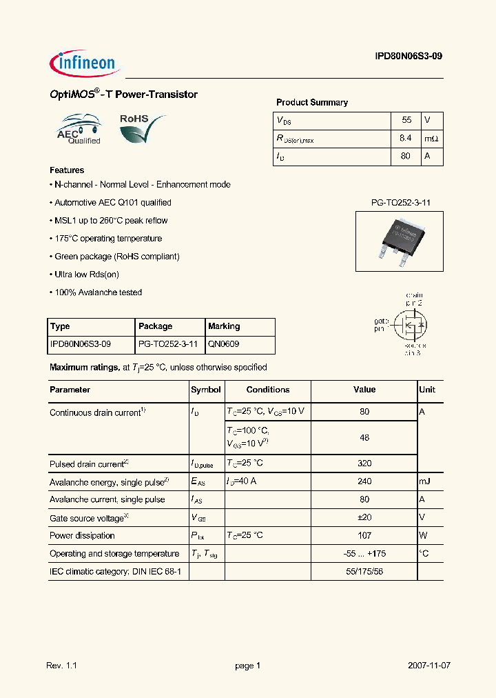 IPD80N06S3-09_5085222.PDF Datasheet