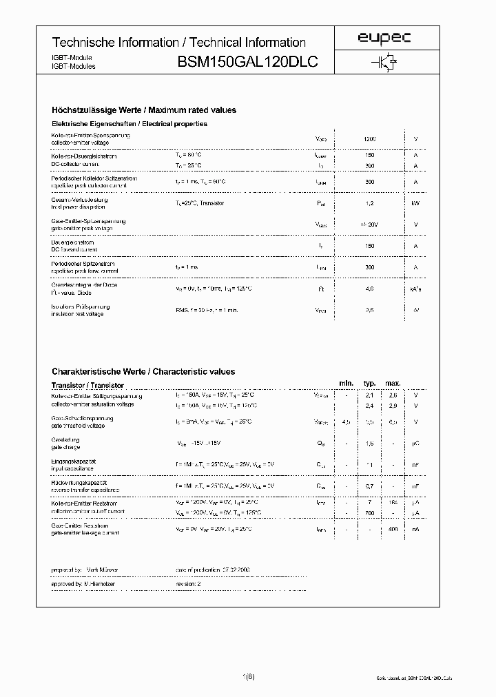 BSM150GAL120DLC_5095120.PDF Datasheet