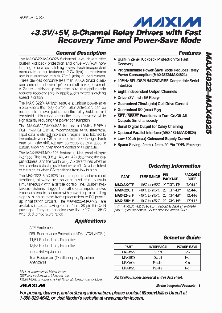 MAX4822ETP-T_5095792.PDF Datasheet