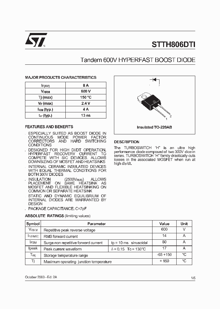 STTH806D_5104902.PDF Datasheet