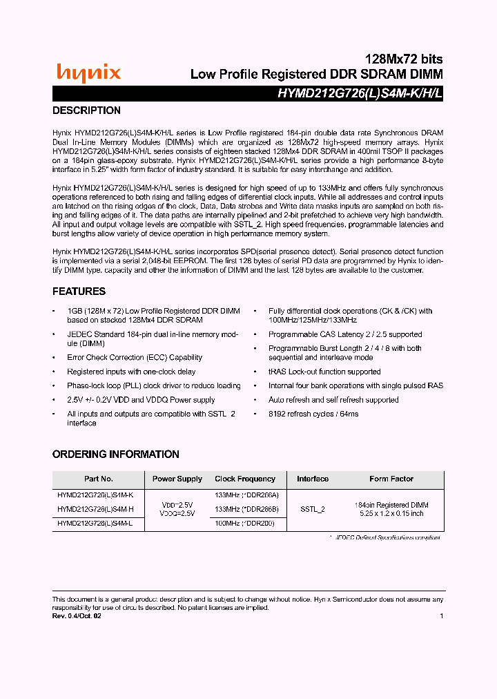 HYMD212G726LS4M_5109149.PDF Datasheet