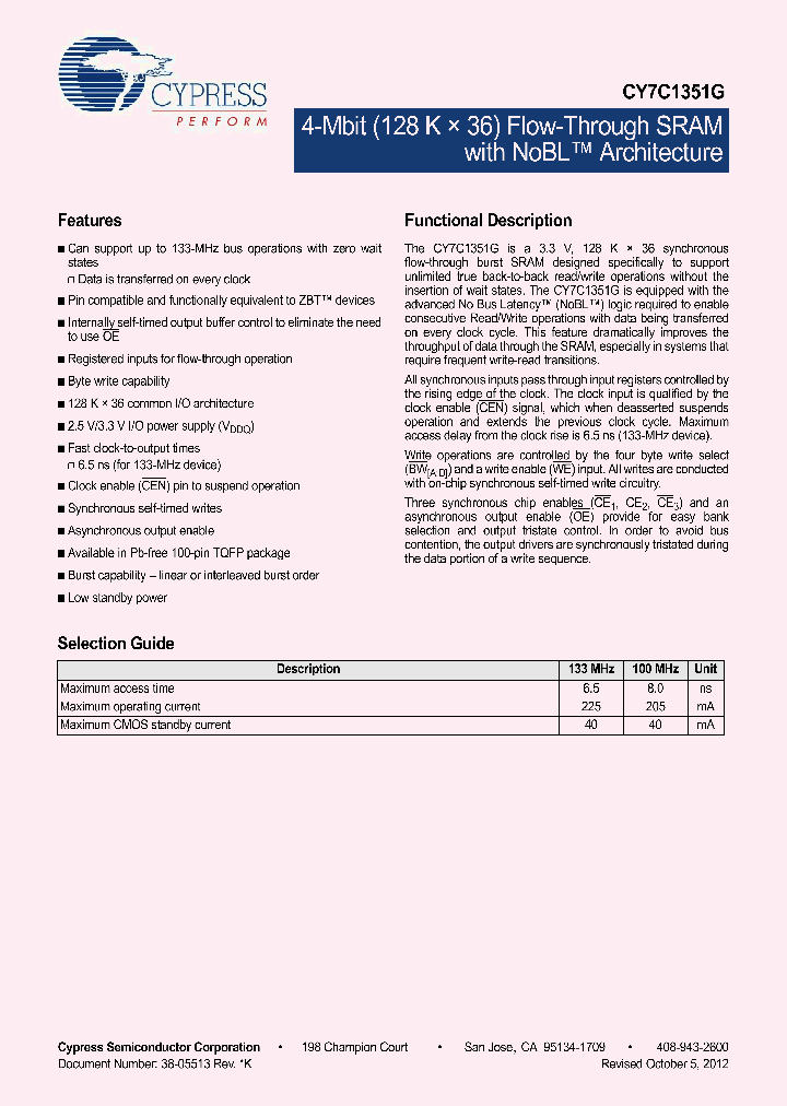 CY7C1351G-133AXC_5130233.PDF Datasheet