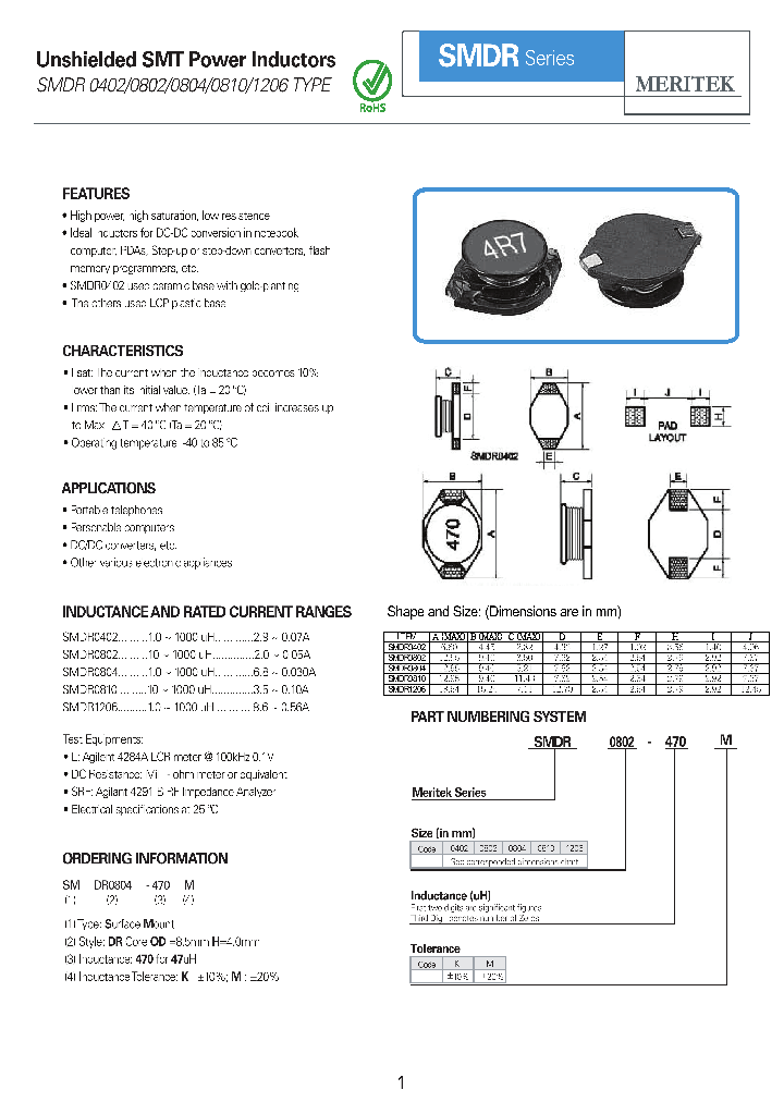 SMDR0402-1R0M_5139300.PDF Datasheet