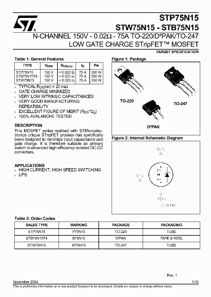 STB75N15_5143725.PDF Datasheet