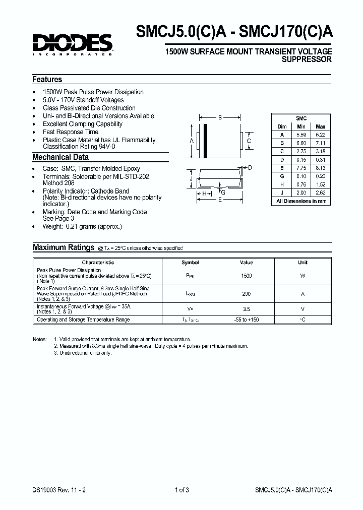 SMCJ170CA_5155580.PDF Datasheet