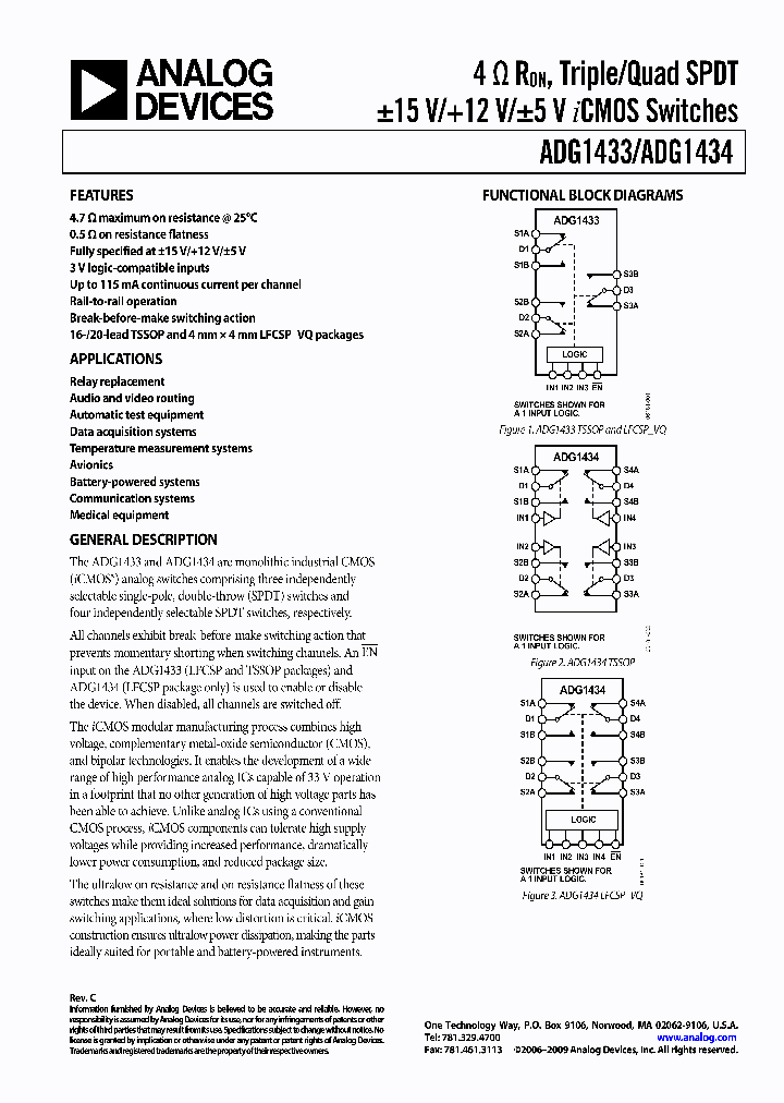 ADG1433YCPZ-REEL7_5165813.PDF Datasheet