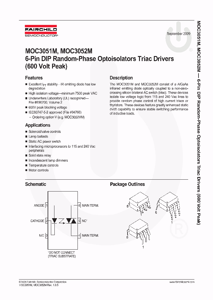 MOC3051M_5202252.PDF Datasheet
