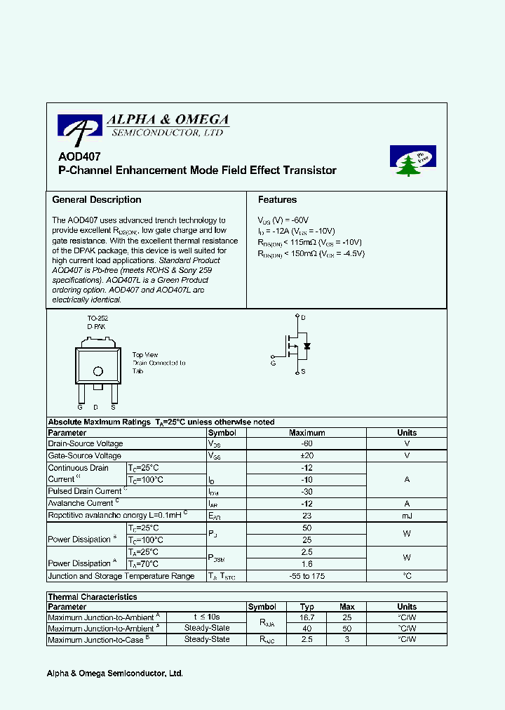 AOD407_5208898.PDF Datasheet