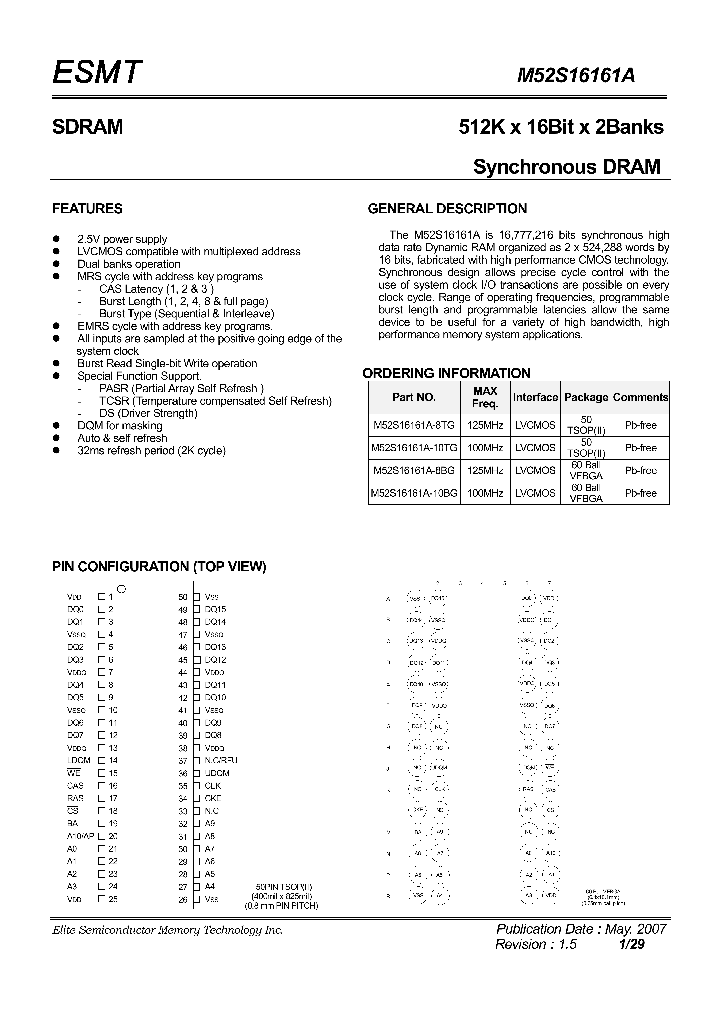 M52S16161A-10TG_5226853.PDF Datasheet