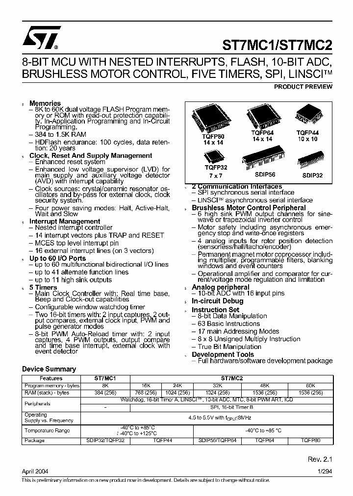 ST7MC2S5T6_5242138.PDF Datasheet