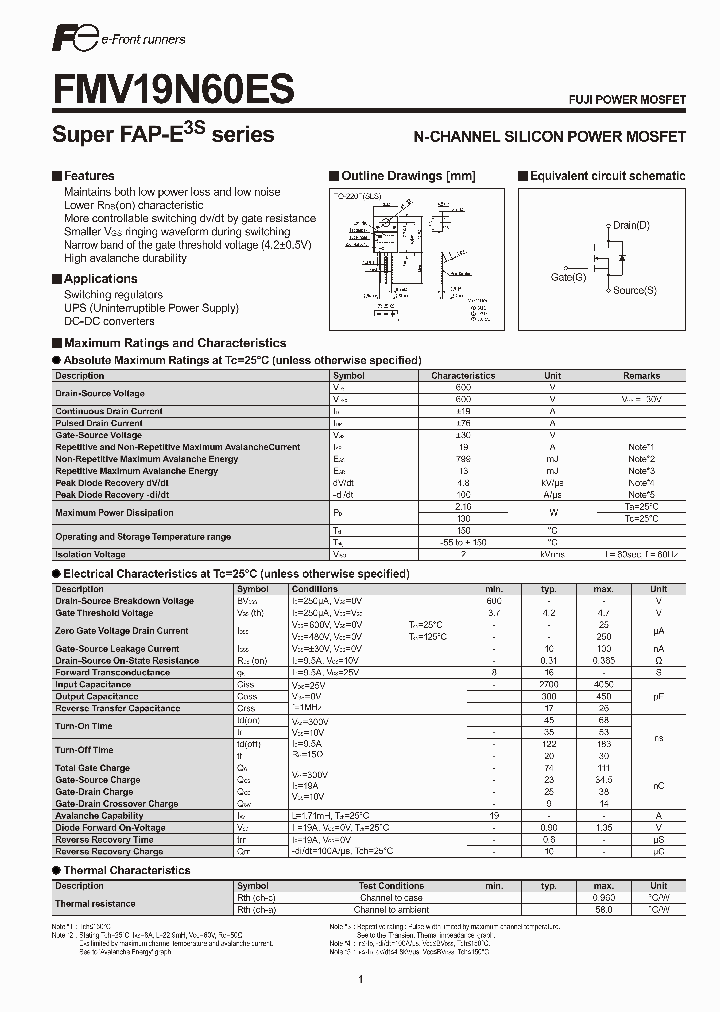 FMV19N60ES_5248360.PDF Datasheet