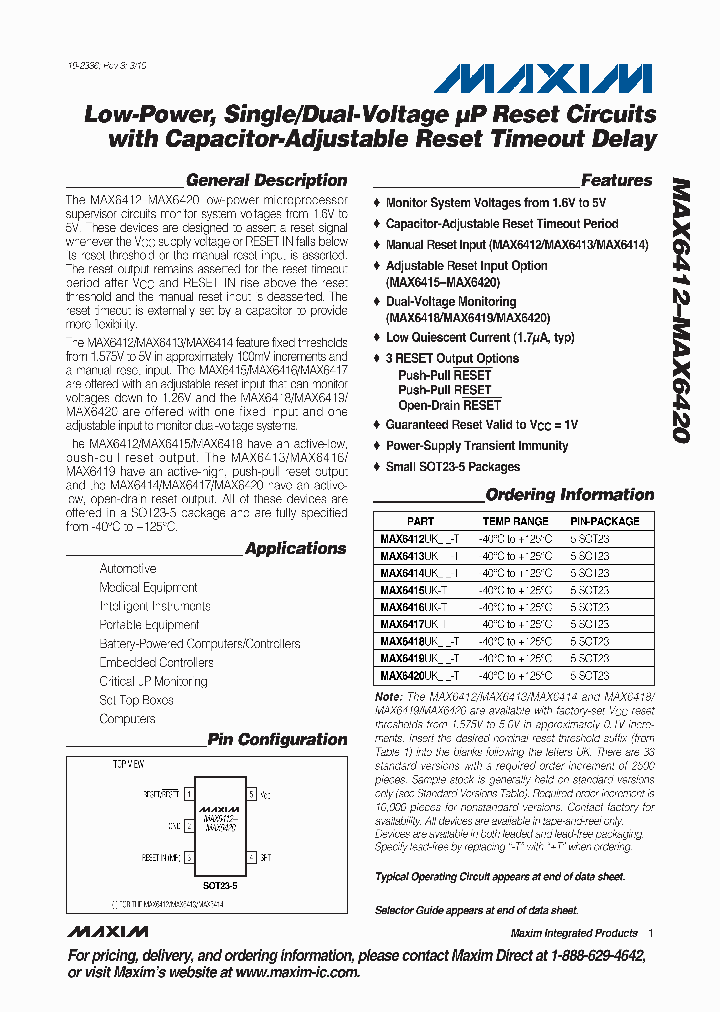 MAX6413UK30T_5268848.PDF Datasheet