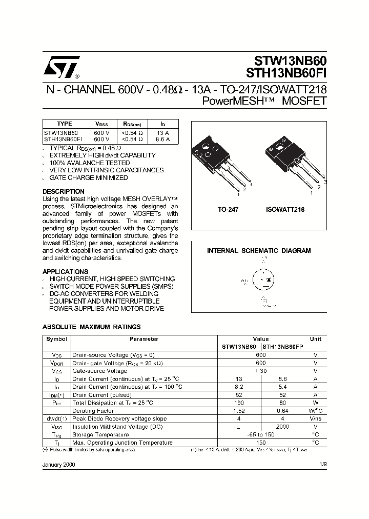 STW13NB60_5272932.PDF Datasheet