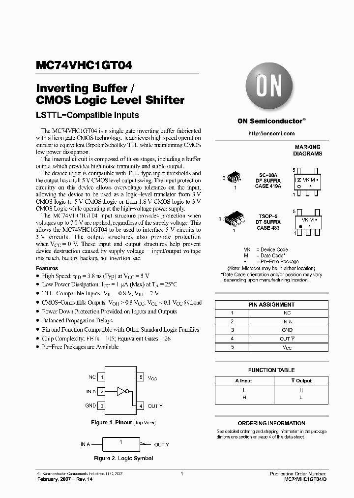 M74VHC1GT04DFT1G_5285031.PDF Datasheet