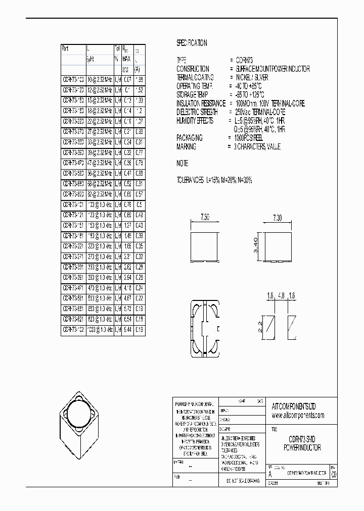 CDRH73-121_5286712.PDF Datasheet