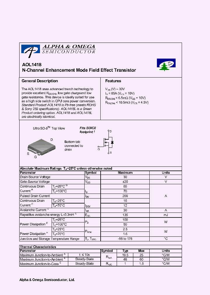 AOL1418_5299439.PDF Datasheet