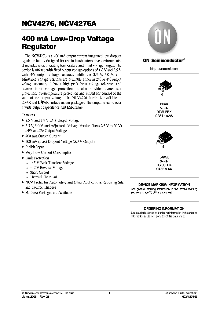 NCV4276DT33RK_5310581.PDF Datasheet