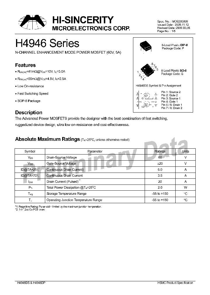 H4946S_5323077.PDF Datasheet