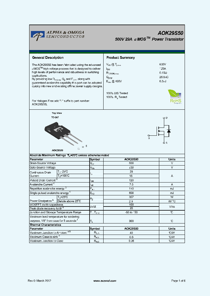 AOK29S50_5327318.PDF Datasheet