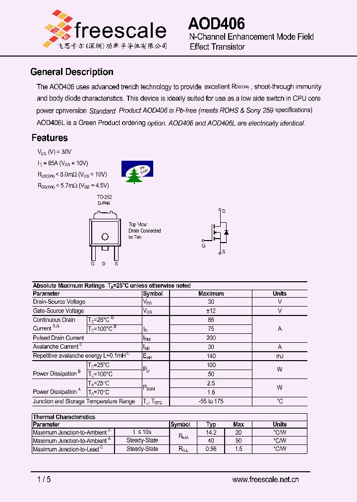 AOD406_5335915.PDF Datasheet