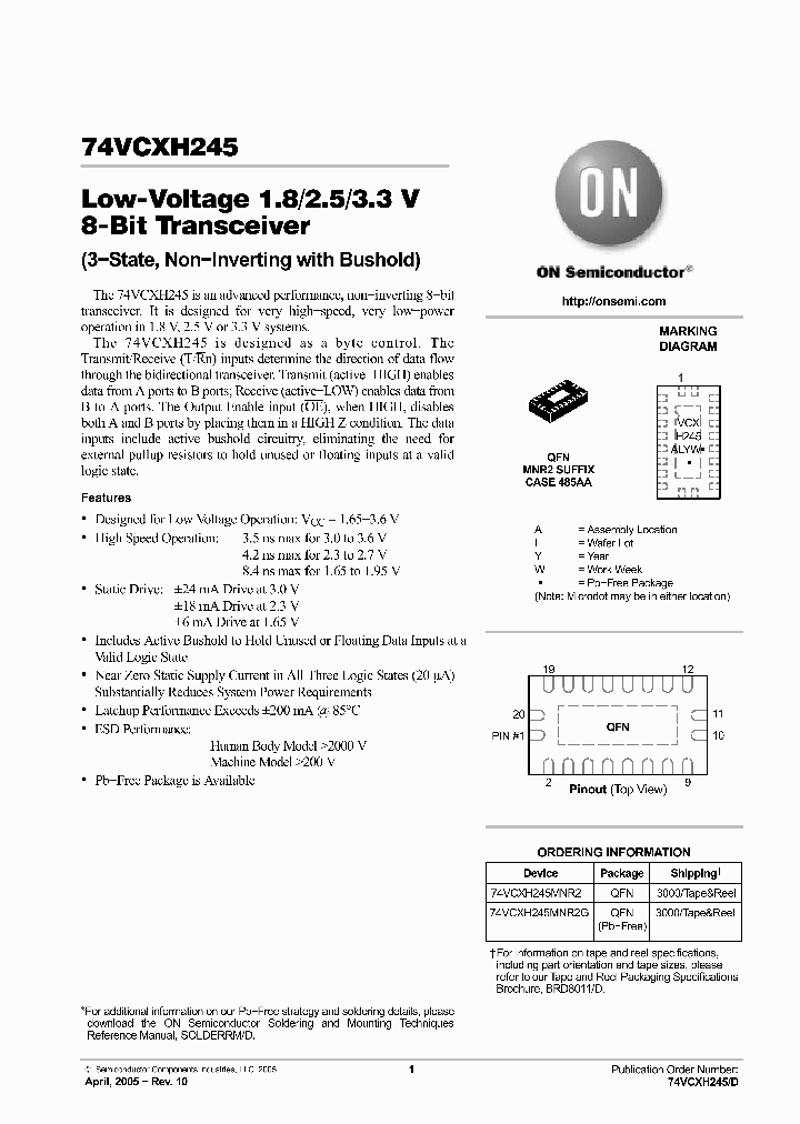 74VCXH245MNR2_5340459.PDF Datasheet