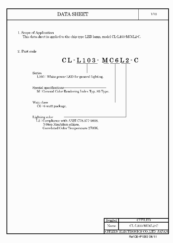 CL-L103-MC6L2-C11_5356819.PDF Datasheet