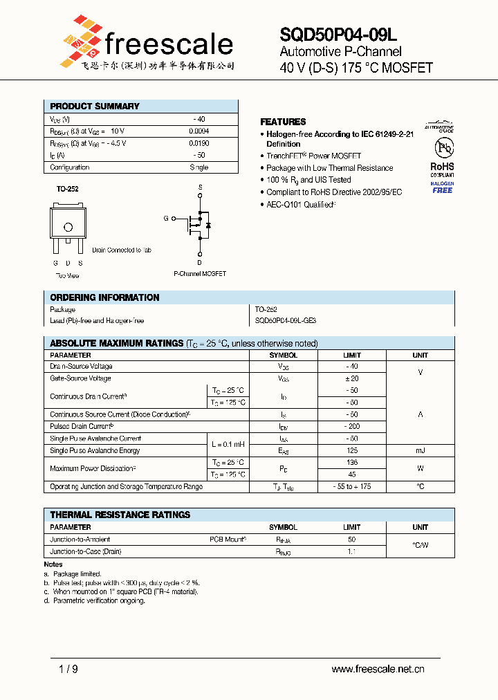 SQD50P04-09L_5360626.PDF Datasheet