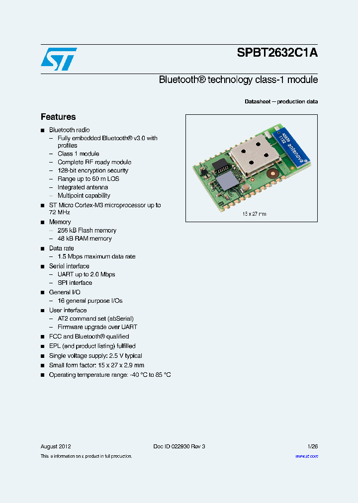 SPBT2632C1A_5361590.PDF Datasheet