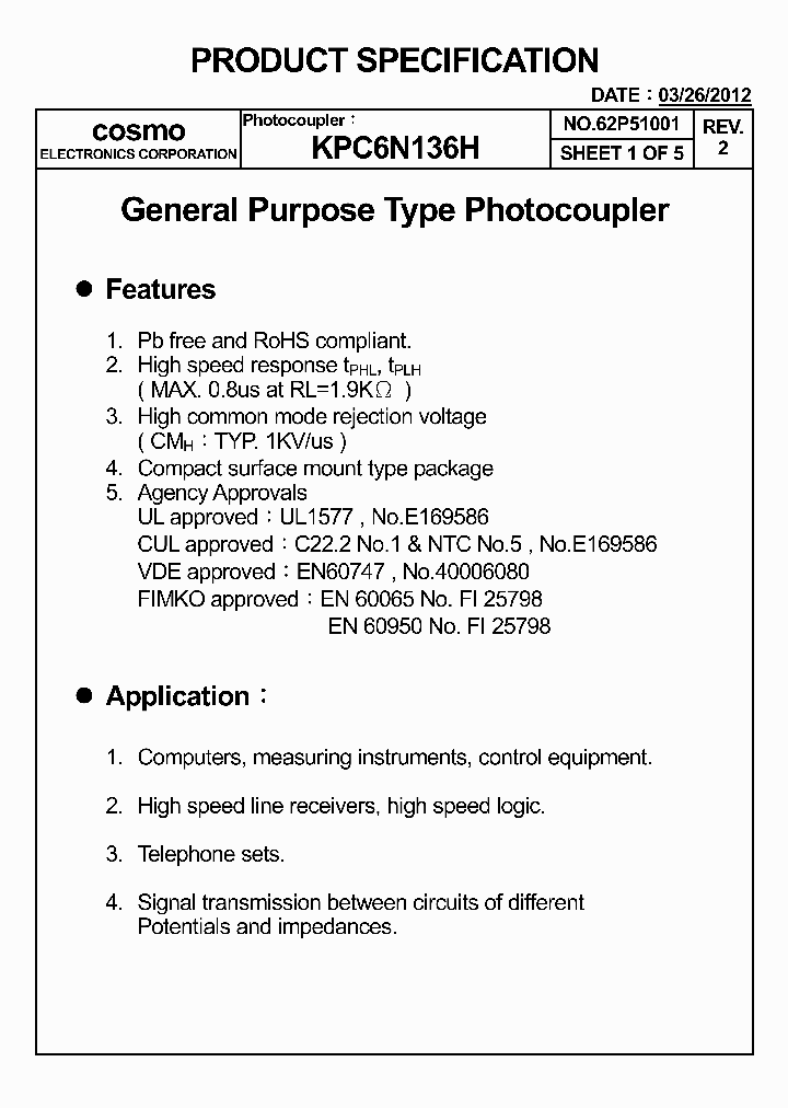 KPC6N136H_5364515.PDF Datasheet