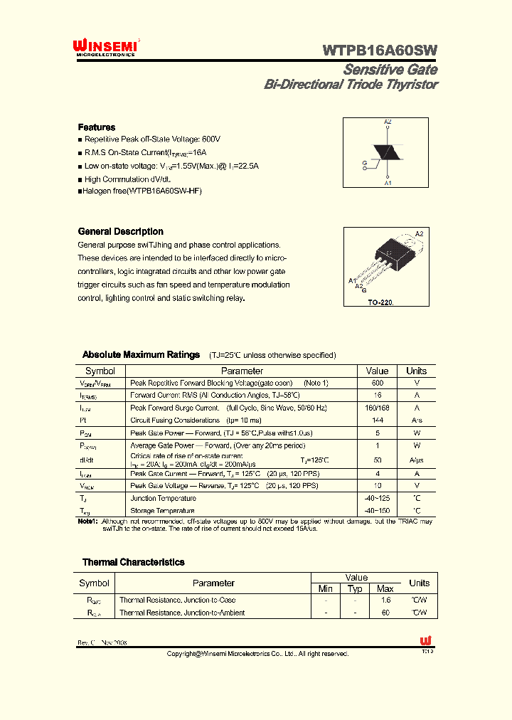 WTPB16A60SW_5373441.PDF Datasheet